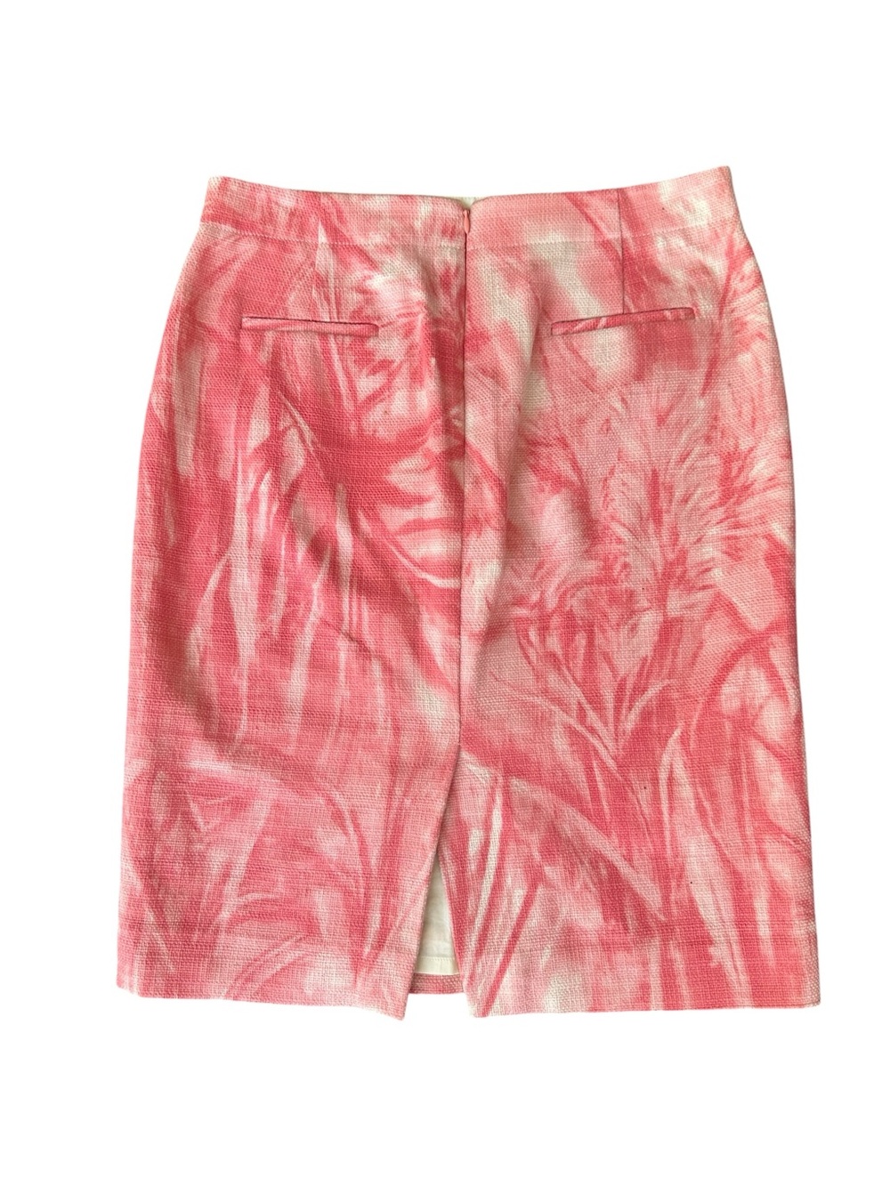 J. CREW No. 2 Pencil Skirt In Summer Tweed Coral Pink Floral Size 8 - Picture 3 of 12